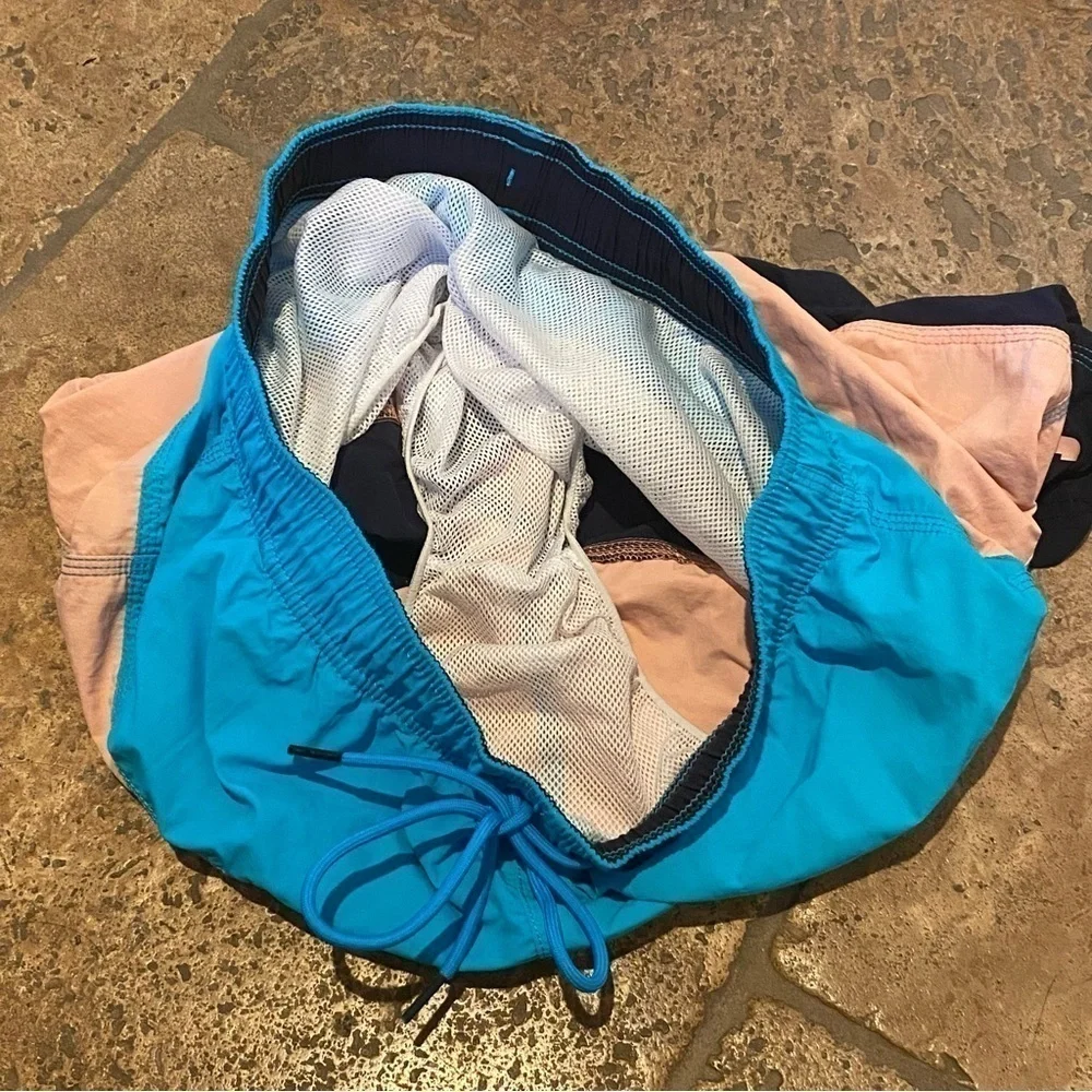 NAUTICA Men Color Block Swim Trunk Shorts Size Medium